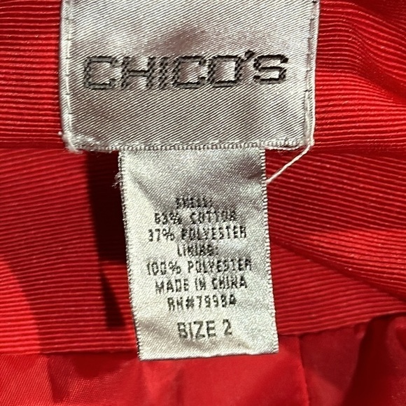 Chico’s Red Swing Jacket Size Large - EUC - Picture 6 of 7